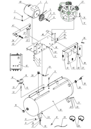 R 3101.00.00.201 Патрубок 3/8"х70 мм для 500w95T-10